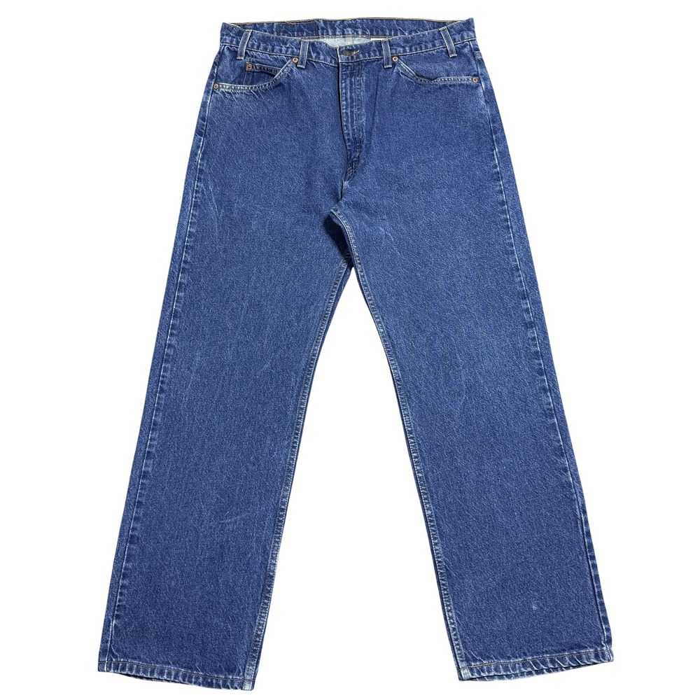 1997 Vintage Levis 505 Jeans Mens‎ 38x30 Blue Denim Black Wing Orange Tab USA